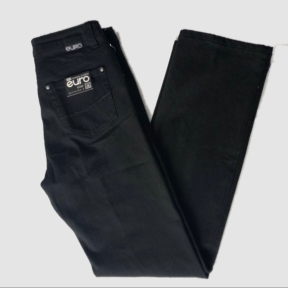 Euro Brand Black Tummy Control Jeans NWT - Picture 1 of 7